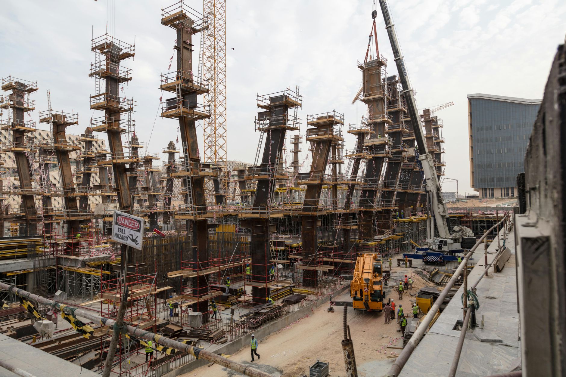 Construction crew on a building site
