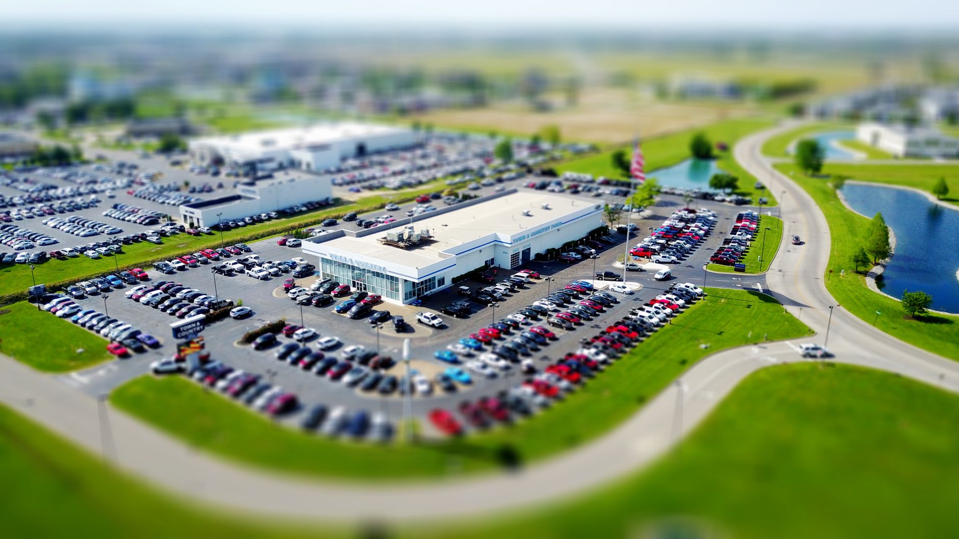 Boats on display at a dealership